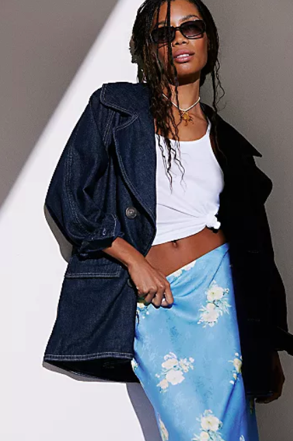 Denim Car Coat Rinse Wash Sixty One